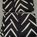 MESHELLY Black and White Curtains 42W x 63H Inch Chevron Curtains Big Arrows Trial Herringbone Geometric Zigzag Monochrome Boho Pattern Rod Pocket Men Living Room Bedroom Window Drapes Fabric 2 Panel