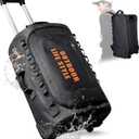 CONTAIL 48L Wheeled Dive Bag with Telescopic Double-Bar Tow Handle,Carry Handles and Detachable Backpack Straps for Scuba Diving Gear,Black