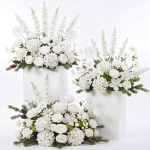 Hotop 72 Pcs White Delphinium Artificial Flowers Bulk for Wedding Decor