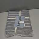 TOCOMOA Striped Duvet Cover Set 100% Natural Cotton Soft Comfy Breathable 3 Piece Grey and White Pattern Printed Comforter Cover Bedding Set (King 104"x90", Comforter Not Included)