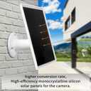 6W Solar Panel Charger, Solar Panel with Micro USB & USB-C Port for DC 5V Outdoor Rechargeable Battery Camera, IP66 Waterproof, 360 Adjustable Security Mount, 1PC