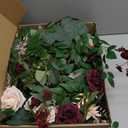 Ling's moment 9FT Spring Flower Garland  Wedding Arch Flowers, Eucalyptus & Rose, Artificial Floral Garland for Mantle  Sweetheart Table Decor for Reception, Backdrop Decorations, Marsala