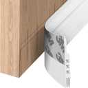 Door Draft Stopper Under Door Draft Blocker Insulator Door Sweep Weather Stripping Noise Stopper Strong Adhesive 39'' Length, White, 45, 1.77x39.37