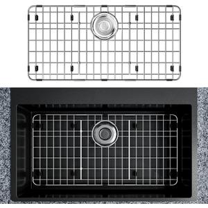 Sink Protectors for Kitchen Sink, Sink Grate Grid for Bottom of Sink, Metal Sink Rack, Bottom Basin Rack, Stainless Steel, 27.5" x 13.5"