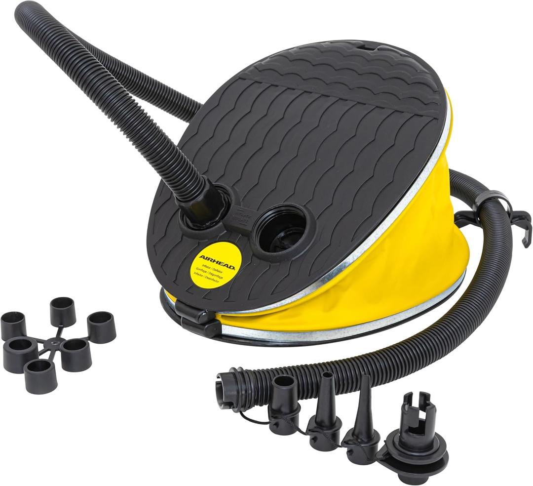 AIRHEAD Manual Foot Pump for (54" long hose, Yellow/black)