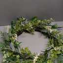 Green Eucalyptus Wreaths for Front Door Spring Summer Wreath with Eucalyptus Leaves,Olives Leaves,Mixed Berry for Indoor Outdoor Farmhouse Home Porch Wall Window Festival Wedding Decor