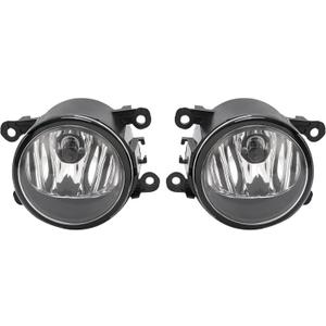 KUAFU Pair Fog Light Compatible with 2012-2015 Honda Pilot EX-L/EX/LX/SE Sport Utility 4-Door Bumper Fog Lamp w/Bulbs Replacement for AC2592111 Plastic + Glass Clear Lens Driver & Passenger Side