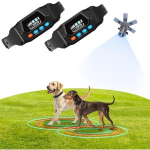 Invisible Fence for 2 Dogs GPS Dog Collar Fence System - Electric Fence for Dogs Invisible Fence for 2 Dogs GPS Dog Collar Fence System - Electric Fence for Dogs