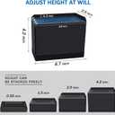 ANNKUT Furniture Risers 4 inch, Heavy Duty Furniture Elevator in Heights of 1.5, 3 or 4 InchRectangle Raising Blocks for Bed, Couch, Desk, Sofa, Tables,Support Up to 1,300 Lbs (4 Pack-Black)
