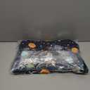 Hudson Baby Unisex Baby Premium Quilted Long Sleeve Sleeping Bag and Wearable Blanket (12-18 Months, Solar System)