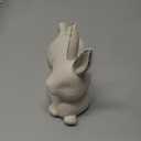 Threehoney Easter Terracotta Bunnies Decor Rustic Terracotta Rabbit Standing Bunny Sculptures Ornaments Decorative White Farmhouse Vintage Rabbit Statues Figures Gift for Spring Easter Home Decor