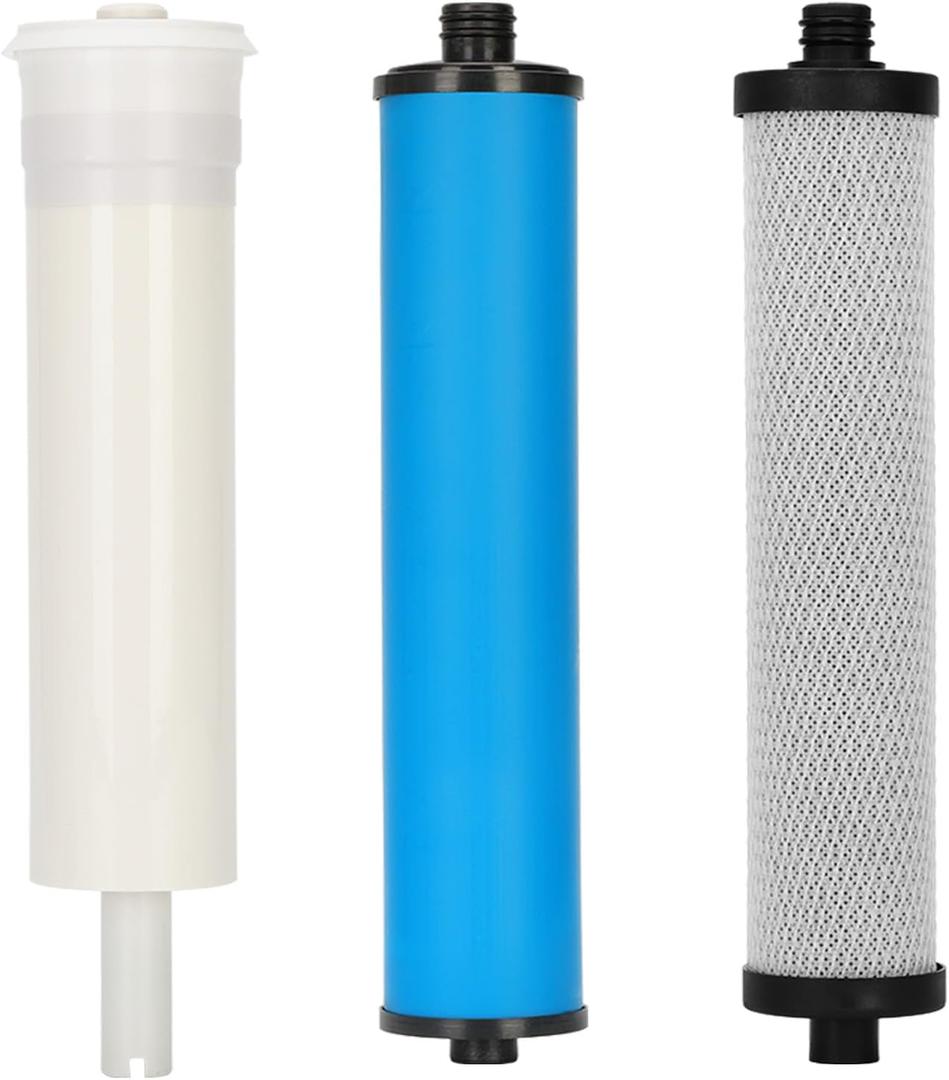 335 RO System Replacement Water Filter Kit for Microline 335, includes S7028 Sediment Carbon Block Prefilter, S1229RS 50 gpd RO Membrane, and S7025 GAC filter, Filter Replacement Set With Membrane
