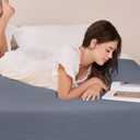 Muslin Soft Blanket Queen Bedding Sets Blankets Queen Size Cozy Fluffy Blanket (Fog Blue, Queen 90 x 90 inch)