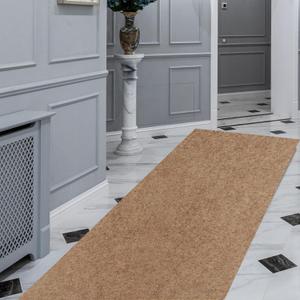 FREADEM Runner Rugs 2' x 6' Indoor Outdoor Carpet Runner, Area Rugs with Anti-Slip Rubber Backing for Aisle Hallway Balcony Garage Entryway Stair, Sand