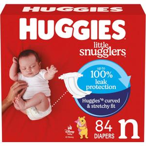 Huggies Size Newborn Diapers, Little Snugglers Baby Diapers, Size Newborn (up to 10 lbs), 84 Count, Packaging May Vary Huggies Size Newborn Diapers, Little Snugglers Baby Diapers, Size Newborn (up to 10 lbs), 84 Count, Packaging May Vary