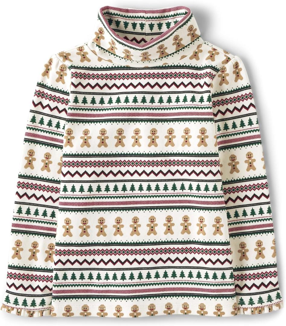 Gymboree Girls' and Toddler Embroided Graphic Long Sleeve T-Shirts