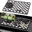 2 x Multifunction Car Anti-Slip Mat, Rotatable Anti Skid Car Dashboard Pad with Temporary Parking Numbe, Universal Car Phone Holder, and Large Pad for Phones Sunglasses Keys Gadgets