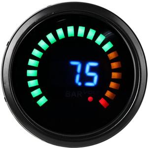 2in Vacuum Gauge Meter LED Scale Digital Display Automotive Digital Vacuum Gauge 12V Universal Auto Car Vacuum Gauge Meter Kit Car Vacuum Gauge Set Automotive Vacuum Meter