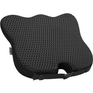 Wedge Car Seat Cushion for Better Visibility & Sciatica Pain Relief | High Density Memory Foam, Non-Slip Ergonomic Car Seat Cushion for Driving, Universal Fit for Car, SUV,Truck & Tractor