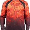 KastKing UPF 50 Fishing Shirts for Men, Long Sleeve Fishing Hiking Shirt, Breathable Moisture Wicking, Sun Shirts for Men (Large, G:prym1-blaze Fade)