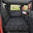 Truck Back Seat Extender for Dogs  Waterproof Full Size Pickup Pet Seat Cover with Door Protection, Hard Bottom Holds 420 lbs Dog Hammock for F150, RAM 1500 & More