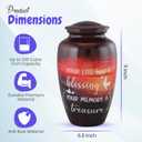 Cremation Urn for Adult Human Ashes Male & Female | Large Decorative Funeral Burial ERN for Men & Women | Handmade Memorial Metal Container Jar | Ash Holder Box