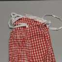 Womens Halter Neck Sexy Lace Trim Camisole Tank Tops Y2k Slim Fit Corset Going Out Streetwear Cami Crop Tops (Small, Gingham Pink Red)