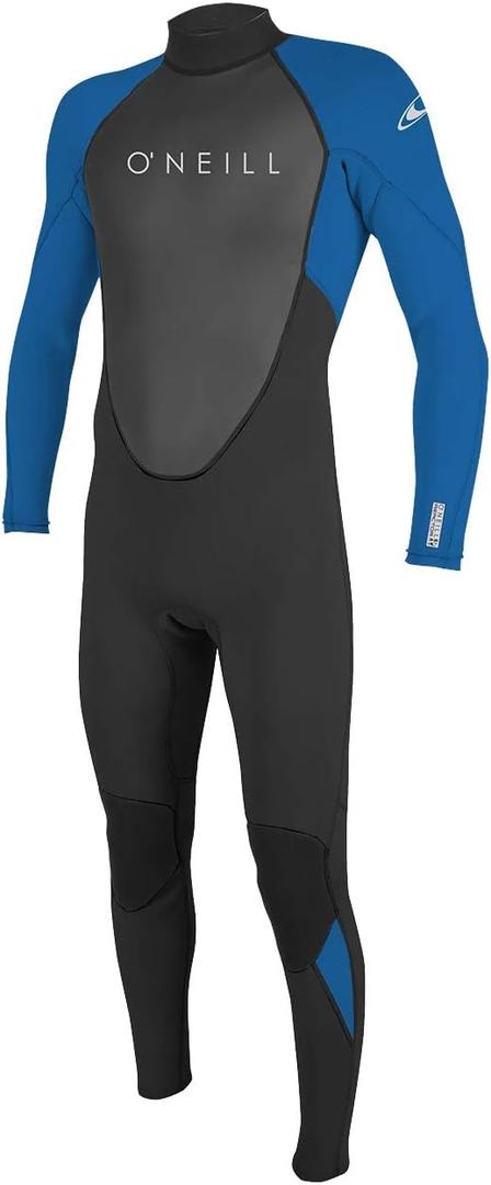 O'Neill Youth Reactor-2 3/2mm Back Zip Full Wetsuit (12, Black/Ocean)