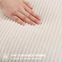 Mecatny Corduroy Summer Decorative Throw Pillow Covers 22x22 Set of 2 for Sofa Living Room, Soft Neutral Boho Couch Pillow Covers for Home Decor, Cream White