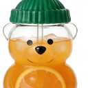 New Glass Bear Cup with Straws and Lids, 20oz Bear Mug High Borosilicate Material for All Beverages Ldeal for Valentine's Day and Holiday Gifts