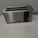 Mueller UltraToast Full Stainless Steel Toaster 4 Slice, Long Extra-Wide Slots for Bagels and Waffles, 6 Browning Levels, LED Display, Cancel/Defrost/Reheat Functions & Removable Tray, Kitchen Gadgets