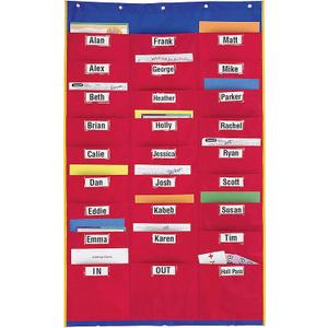 Learning Resources Organization Station Pocket Chart - Hanging Pocket Chart for Classroom, Teacher Supplies for Classroom Organization and Storage, Pockets for Bulletin Board, Student Storage Charts