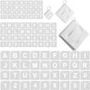 108 Pcs Letter and Number Stencils 3 Sizes 2, 4, 6 Inch Alphabet Number Templates Reusable Plastic Stencils for Painting on Wood, Walls, Fabric, Signs, Doors, DIY Art and Craft Projects