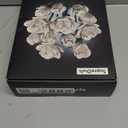 IATOM White Rose Bouquet Building Set, 12Pcs Wedding Flower Botanical Collection for Adult, Valentine's Day Gift for Her/Girlfriend/Mom/Wife/Couple, Boho Modern Home Office Table Centerpiece Decor