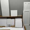 Iwell Bathroom Floor Cabinet, Small Bathroom Storage Cabinet with Drawer & Storage Shelf, Free-Standing Organizer Cabinets for Hallway/Living Room, White, 12.5"L*11.7"W*34.5"H