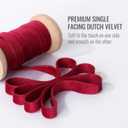 2 x Dark Red Velvet Ribbon 3/8" with Wooden Spool 15 Yd, Burgundy Velvet Ribbon for Christmas Tree, 3Rolls for Christmas Wreath Decoration Gift Wrapping &Bow Making