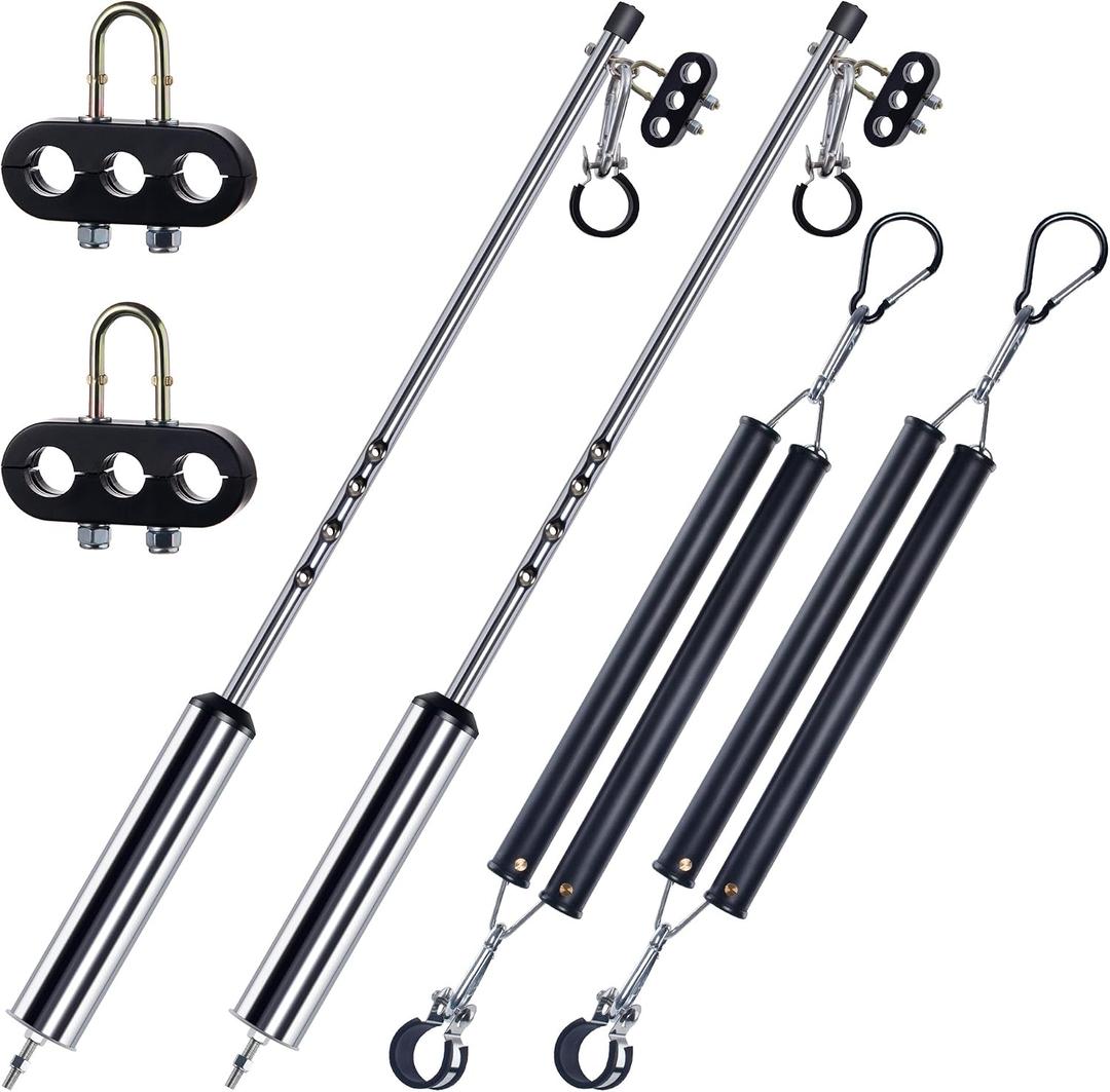 2PCS 40' Swivel Pogo Stick with 2PCS 16" Double Tender Spring Kit, 2PCS Pogo Stick with 16in Double Tender Spring