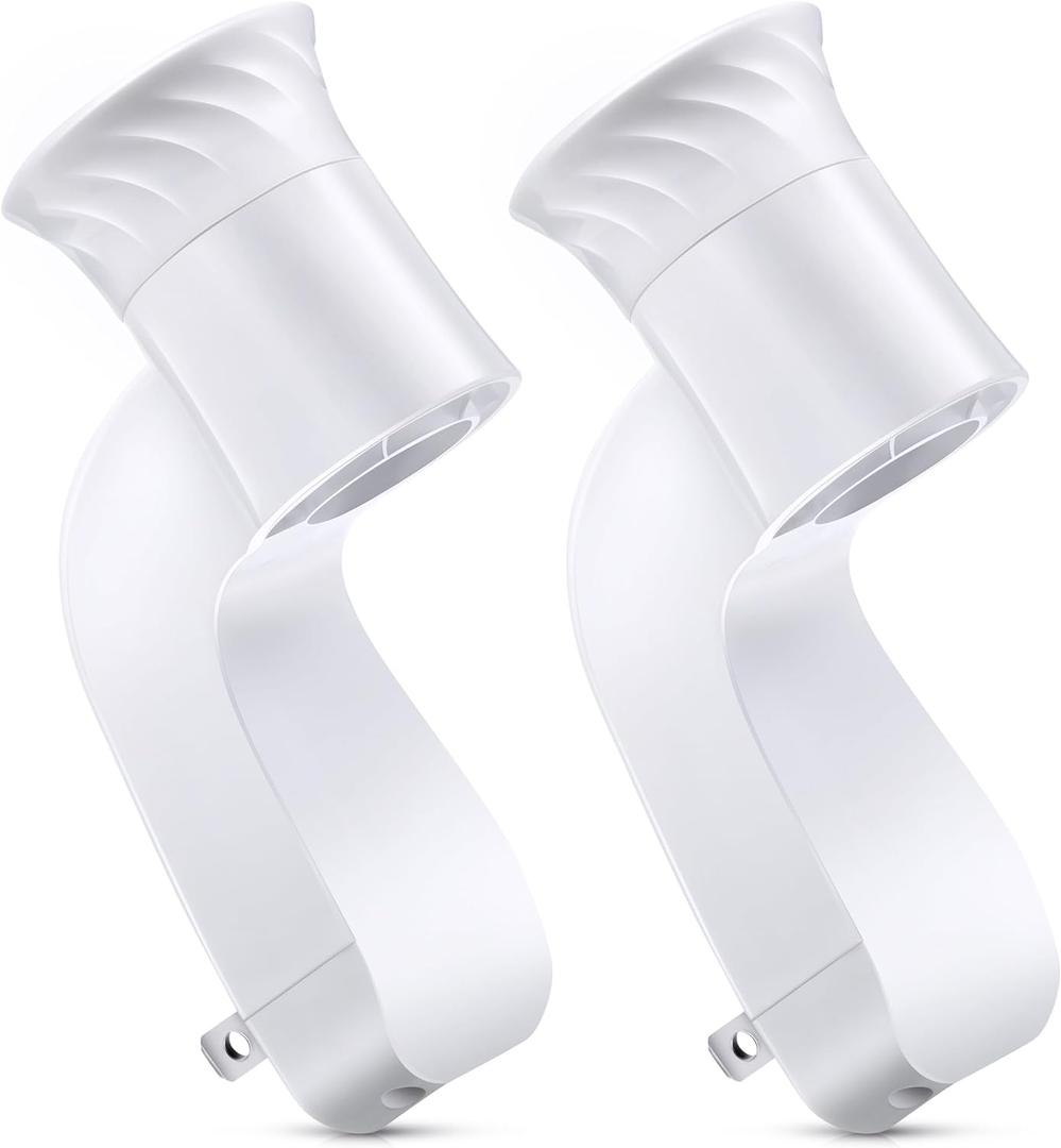 2 Pack Wall Fragrance Plug in Compatible with Bath and Body Works WallFlower Fragrances, ETL Certified, Rotatable, Precise Scent Control Fragrance Diffuser Plug for Home, Office (White)