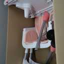 Dream On Me Portable 2-in-1 Tabletalk High Chair in Pink, Three Adjustable Height Settings, Lightweight Portable High Chair, Easy To Clean and Removable Tray