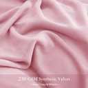 JELLYMONI Baby Pink Velvet Duvet Cover Queen Size - 3 Piece Ultra Soft Plush Bedding Set, Luxury Fluffy Comforter Cover with Zipper Closure & 8 Corner Ties for Bedroom