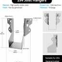 20 Pcs 2X4 Joist Hanger Tie Brackets 18 Gauge Galvanizing Face Mount Joist Hangers for Wood Hurricane Ties Widely Applicable Rafter Ties