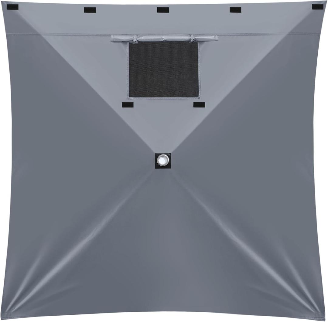 MASTERCANOPY Wind Screen Side Panel with Window for 10x10 Escape Screen Shelter Canopy Tent - Weatherproof, UV Resistant Sun Shade Attachment Accessory (Gray, 1 Pack), 56"L x 56"W x 61"H