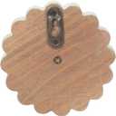 dwellington Distress Wood Flower Coat Hooks for Wall Hanging, Single Small Vintage Decorative Hanger for Keys, Bags, Towels (Robe Hanger)
