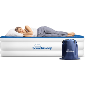 SoundAsleep Dream Series Luxury Air Mattress with ComfortCoil Technology & Built-in High Capacity Pump for Home & Camping- Double Height, Adjustable, Inflatable Blow Up, Portable - Twin Size