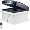 VEVOR RV Vent Fan, 14 inch RV Roof Vent Fan 12V, Powerful 10-Speed Reversible with Remote Control, Built-in Rain Cover, Power Top Lid,12 inch Blade,Fits 14 x14 inch Roof Openings, 16.1 x 16.1 x 9.9 in