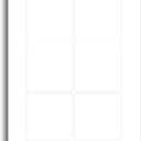 White Adhesive Square Labels, 3" x 3" - 25 Sheets / 150 Stickers - White Matte Finish Printable Square Labels Sheets for Inkjet/Laser Printers