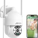 ANRAN 2K WiFi Security Camera Outdoor: 2.4/5GHz Dual-Band, Auto-Tracking, 2-Way Audio, Color Night Vision, 24/7 Recording, 3MP Pan-Tilt 360 View Camera for Home/House