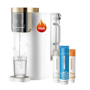 F40 Reverse Osmosis Water Filter countertop,10-Stage RO Filtrations and Natural Remineralization, Hot & Room Temperature, 4:1 Pure to Drain, Lifespan 24-48 Months, BPA Free, SGS/NSF/ANSI