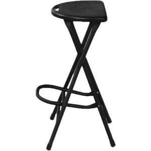 Folding Bar Stools for Adults, Portable Plastic Folding Stool with Handle, Indoor 28 inch Collapsible Stool Tall Bar stools for Kitchen Outdoor Travel (Black, H72cmxW31cm(28x12inch))