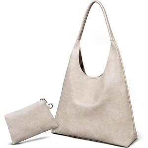 Hobo Bags for Women Retro Vegan Leather Slouchy Tote Shoulder Purses Handbag with A Small Purse